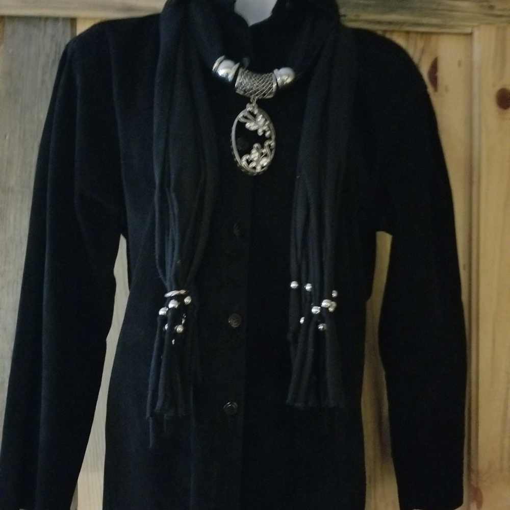 804 Perry Ellis genuine leather suede blouse